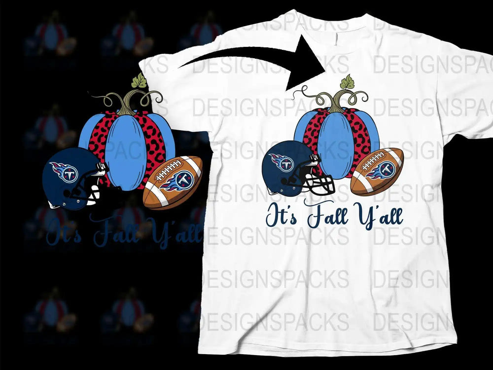 Fall Themed Football T-Shirt, Tennessee Inspired Sports Tee, Casual Autumn Apparel for Fans