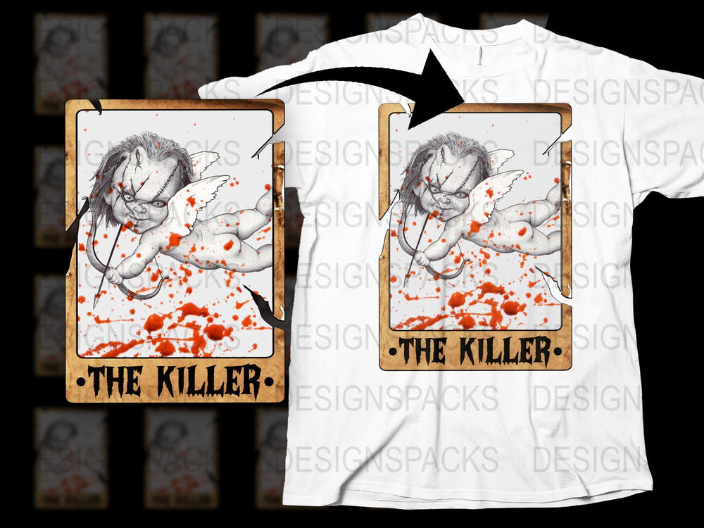 Unique Horror Killer Clown Graphic T-Shirt, Unisex Halloween Splatter Tee, Scary Movie Apparel