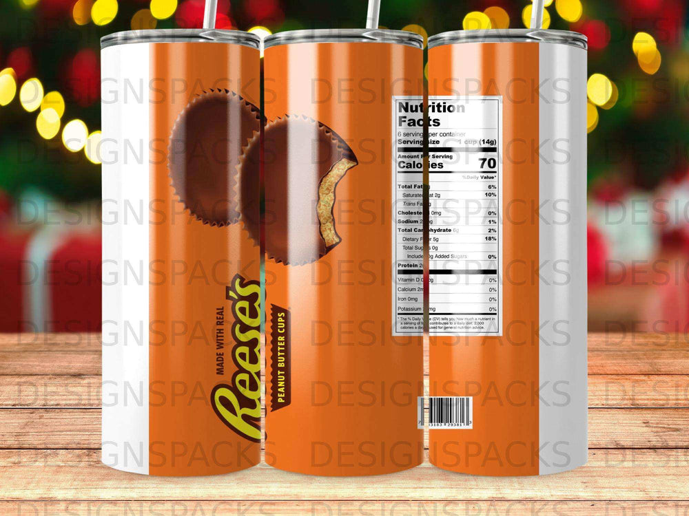 Reese's Peanut Butter Cups wrapper with nutrition facts and ingredient list.