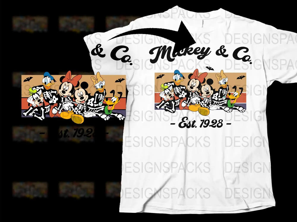 Vintage Cartoon Character T-Shirt, Classic Animation Crew, White Graphic Tee, 1928 Retro Design