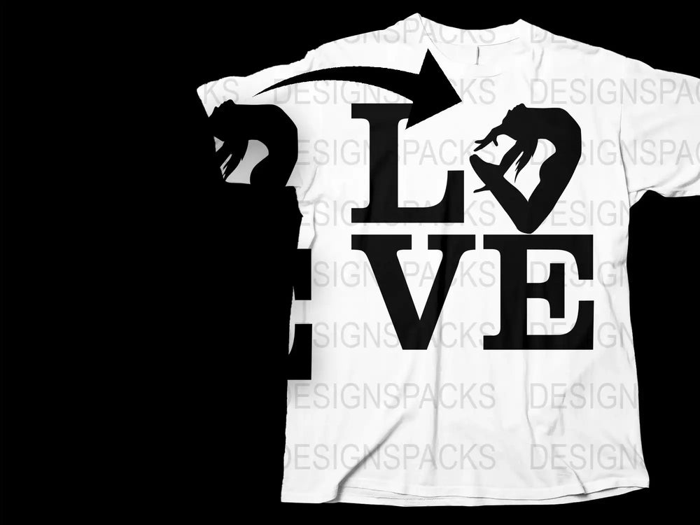 Love Horse Silhouette Graphic T-Shirt, Equestrian Rider Gift Idea, Unisex White Tee