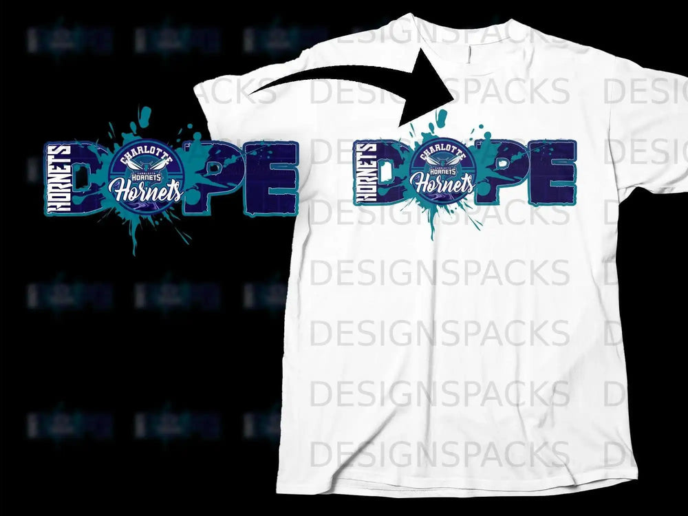 Charlotte Hornets Dope Graphic White T-Shirt