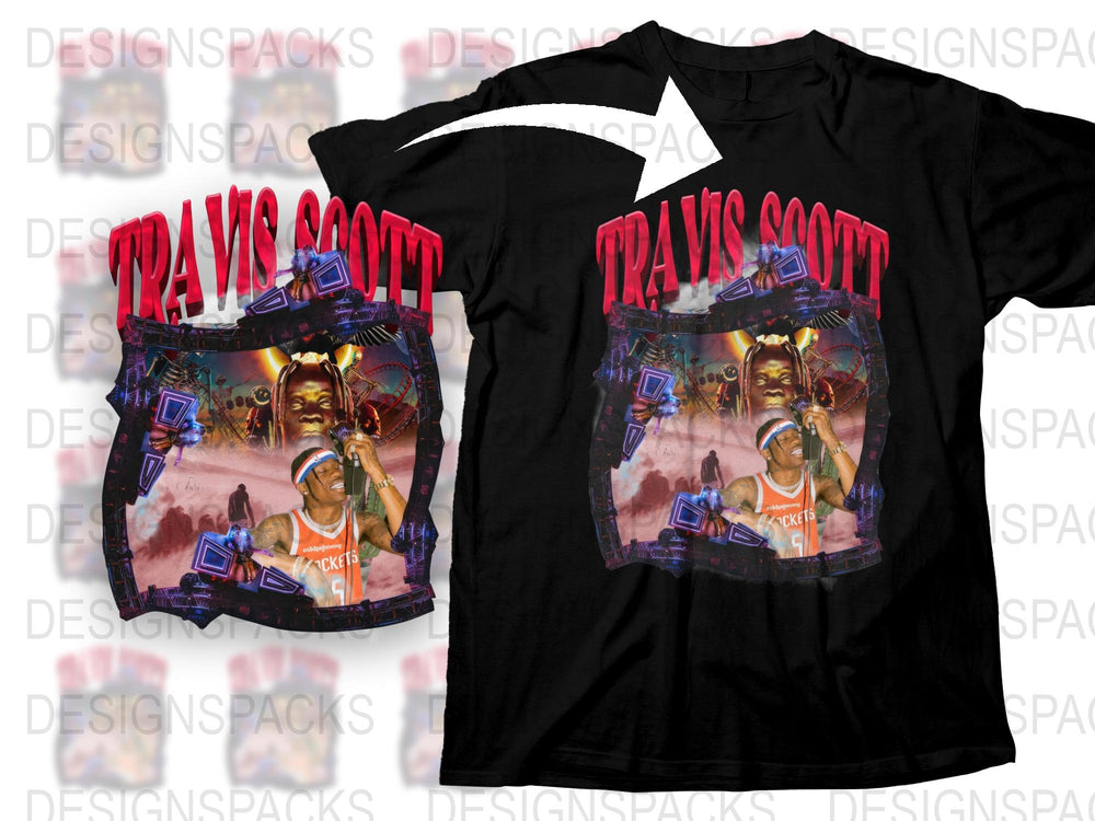 Travis Scott T-Shirt Hip Hop Music Merch, Rap Concert Tee, Urban Streetwear, Graphic Vital Fashion, Fan Apparel Gift