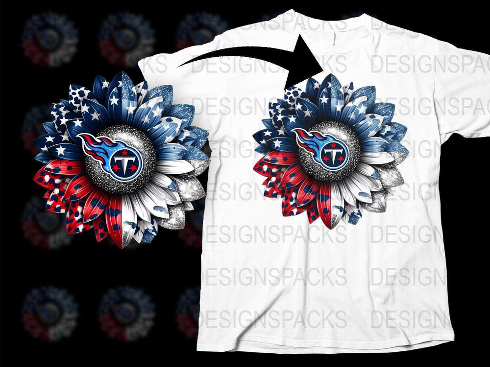 Patriotic Sunflower T-Shirt, American Flag Petal Design, Floral USA Themed Tee, Unisex Summer Top, Casual Wear, Unique Graphic Shirt