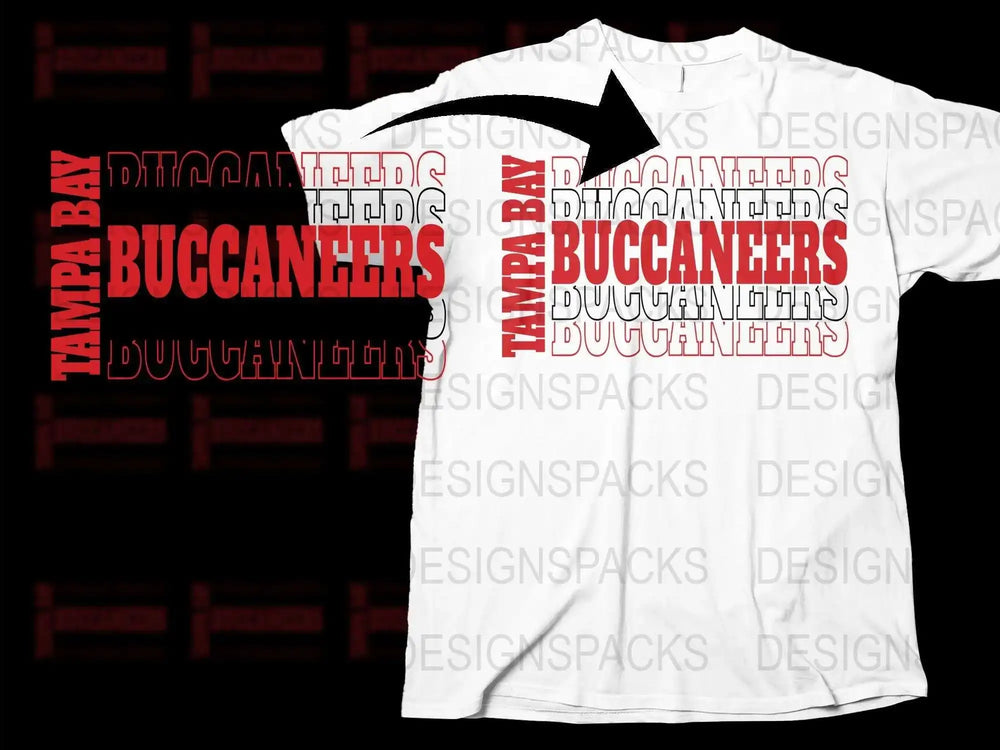 Tampa Bay Buccaneers T-Shirt, NFL Team Logo Red and White, Sports Fan Apparel, Casual Streetwear Tee, Unisex Football Shirt Gift