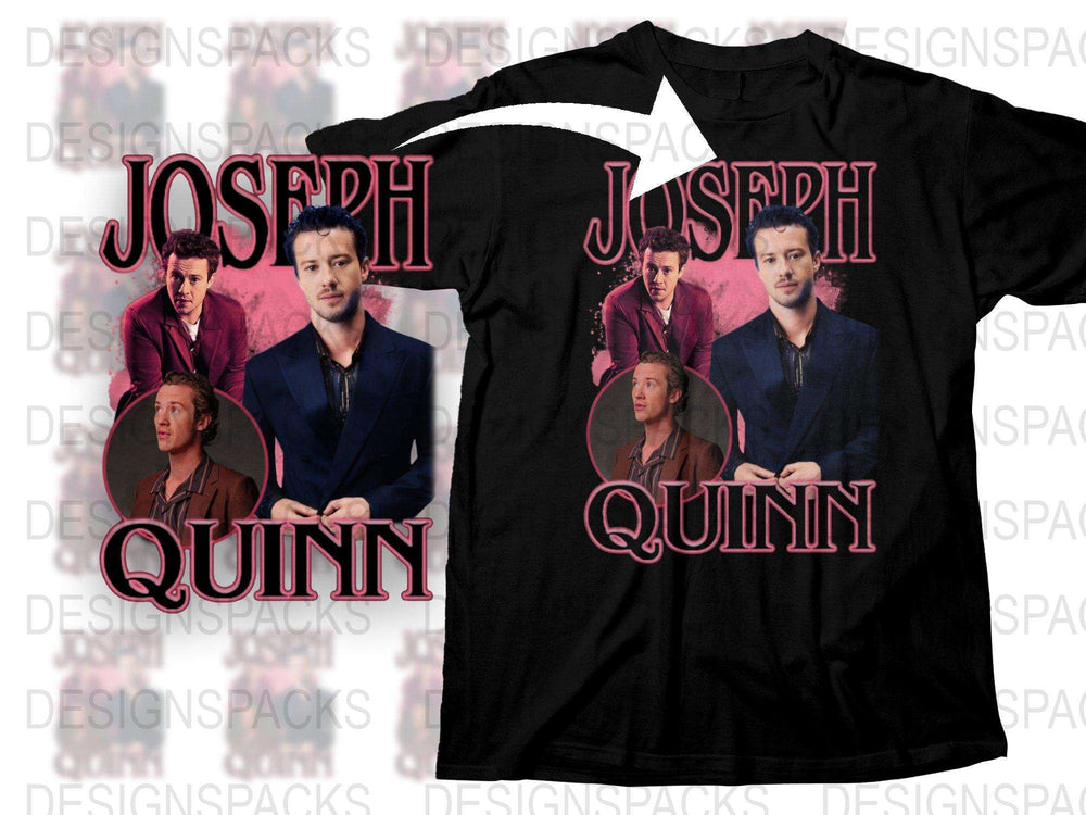 Joseph Quinn Graphic T-Shirt, Vintage Style Celebrity Photo Tee, Unisex Fashion Shirt, Pop Culture Apparel, Casual Wear