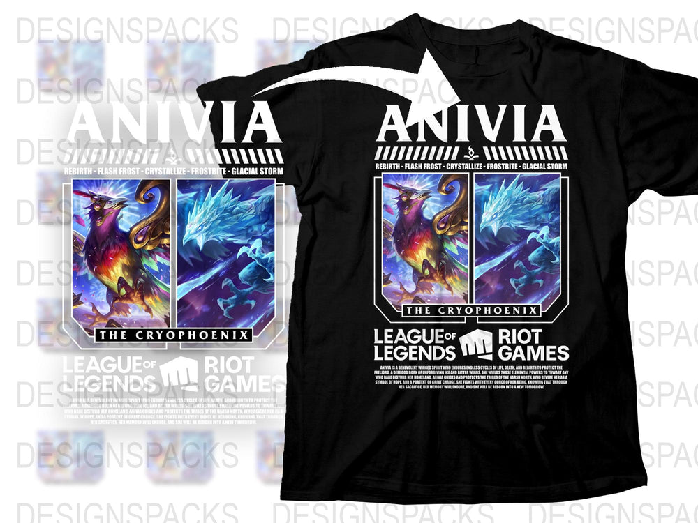 League of Legends Anivia T-Shirt, The Cryophoenix Graphic Tee, Riot Games Merchandise