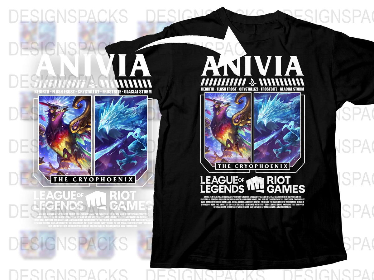 League of Legends Anivia T-Shirt, The Cryophoenix Graphic Tee, Riot Games Merchandise