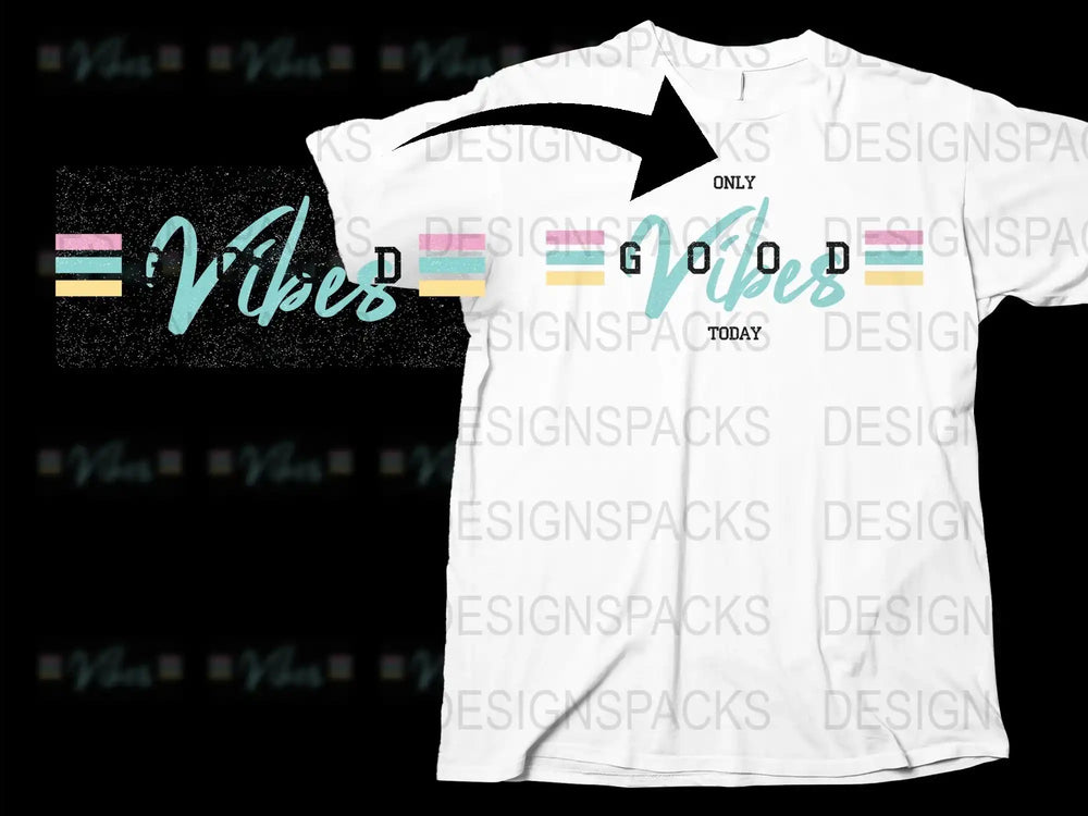Positive Vibes Only Graphic T-Shirt, Modern Trendy Tee, Casual Fashion, Unisex Clothing, Gift Idea