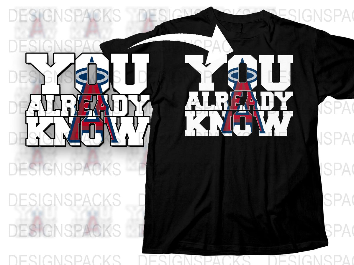 You Already Know Graphic T-Shirt, Bold Text Design, Patriotic Colors, Casual Wear