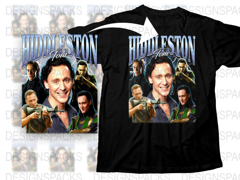 Loki Hiddleston Graphic T-Shirt, Marvel Superhero Fan Art Tee, Unique Movie Character Printed Casual Shirt for All Ages