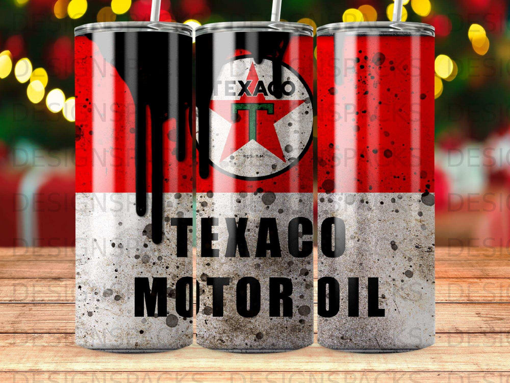 Texaco Motor Oil Red White Grunge Star product type