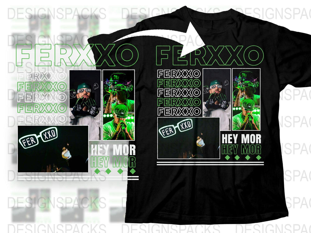 Graphic T-Shirt with Collage Design, Urban Style Tee, Hip Hop Fashion, Black and Green Colors