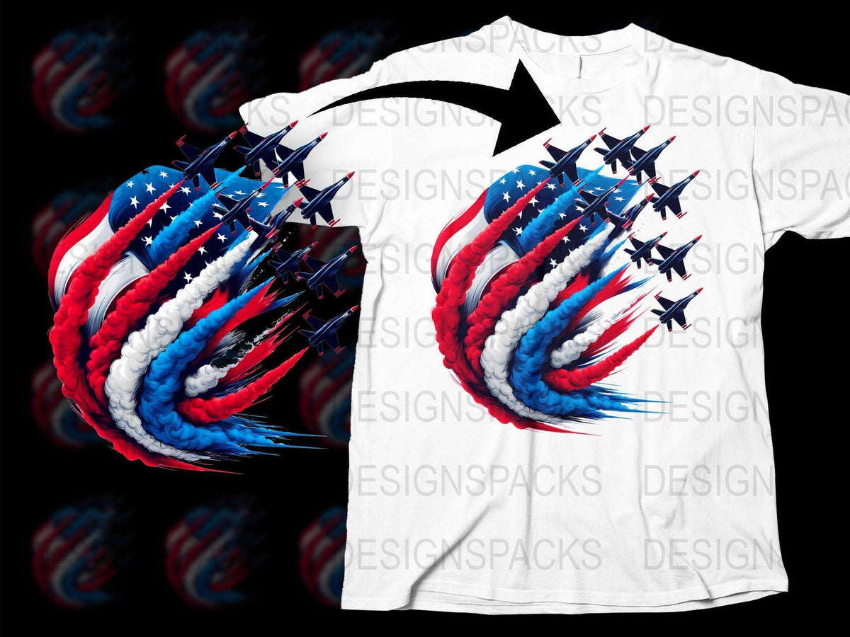 Patriotic American Flag Eagle T-Shirt, USA Colors, 4th of July Independence Day Apparel, Men Women Graphic Tee