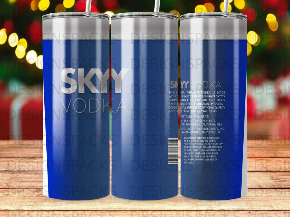 Skky Vodka bottle with prominent branding and ingredient information.