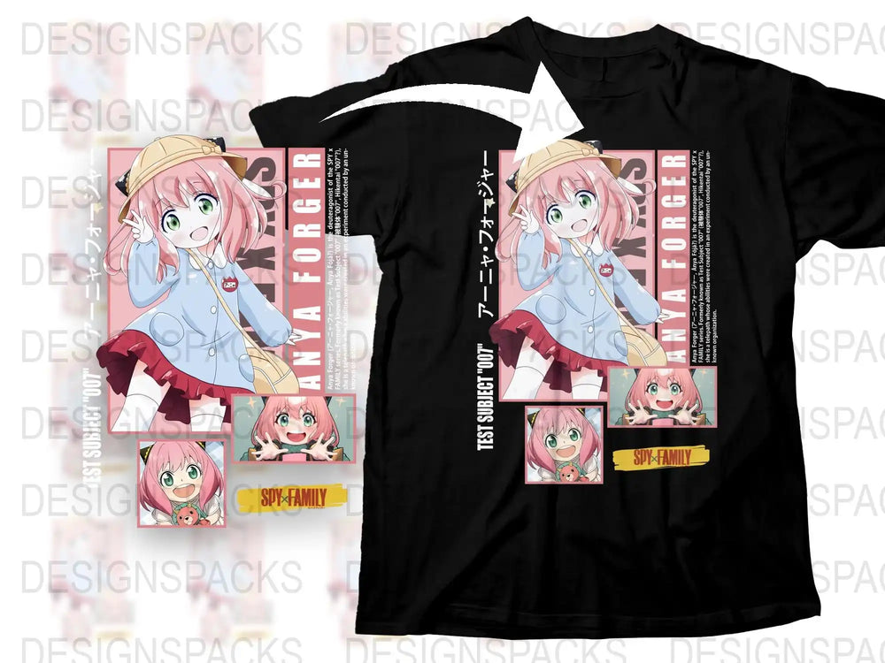 Anime Forger T-Shirt, Spy x Family Inspired, Anya Character Tee, Unisex Manga Shirt, Japanese Anime Graphic Top, Fan Gift Idea