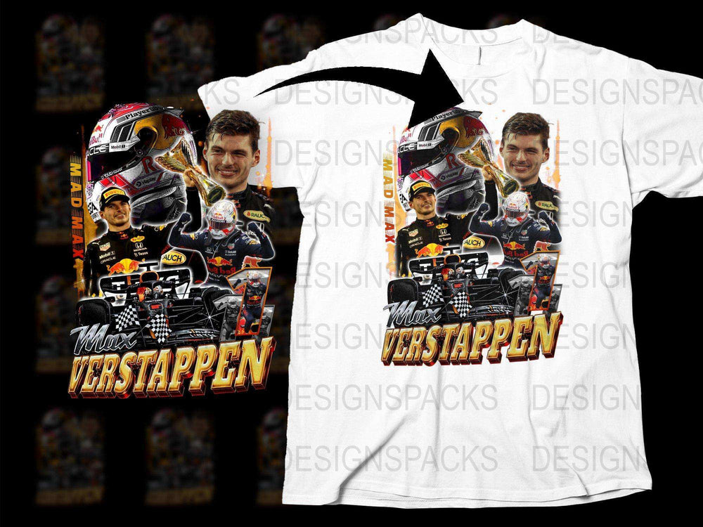 Max Verstappen Racing T-Shirt, Formula One Driver Graphic Tee, Motorsport Fan Apparel, Casual Sportswear, Collectible Clothing