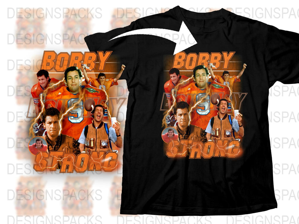 Bobby Strong Movie Collage T-Shirt, Vintage Film Character Tee, Retro Movie Fan Apparel, Unisex Graphic Shirt