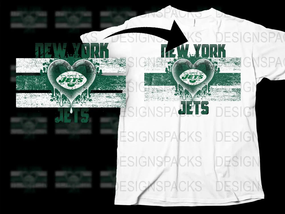 New York Jets T-Shirt, Vintage Distressed Design, Green and White, Sports Fan Apparel, Football Team Fashion, Unisex Clothing