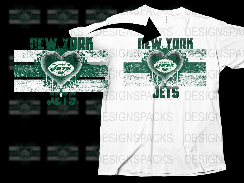 New York Jets T-Shirt, Vintage Distressed Design, Green and White, Sports Fan Apparel, Football Team Fashion, Unisex Clothing