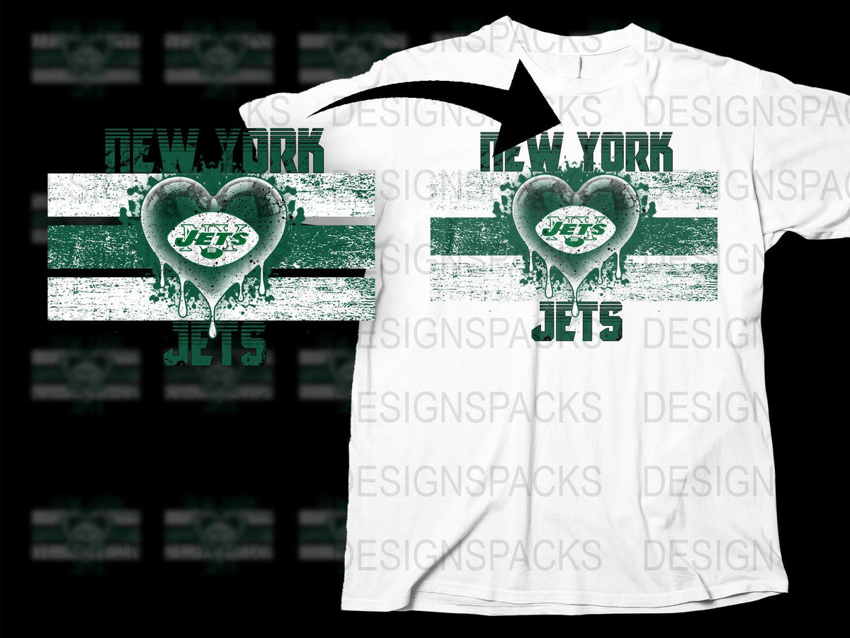 New York Jets T-Shirt, Vintage Distressed Design, Green and White, Sports Fan Apparel, Football Team Fashion, Unisex Clothing