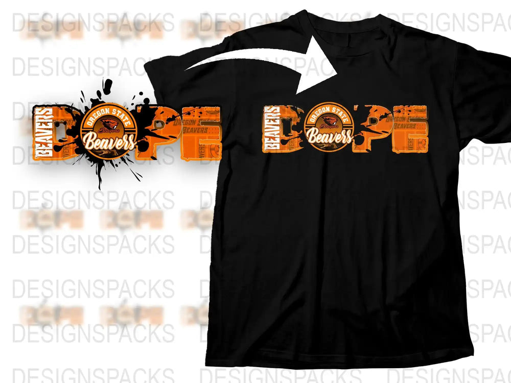 Oregon State Beavers Vintage T-Shirt, Retro College Sports Apparel, Black Cotton Tee, Unisex Graphic Shirt for Fans