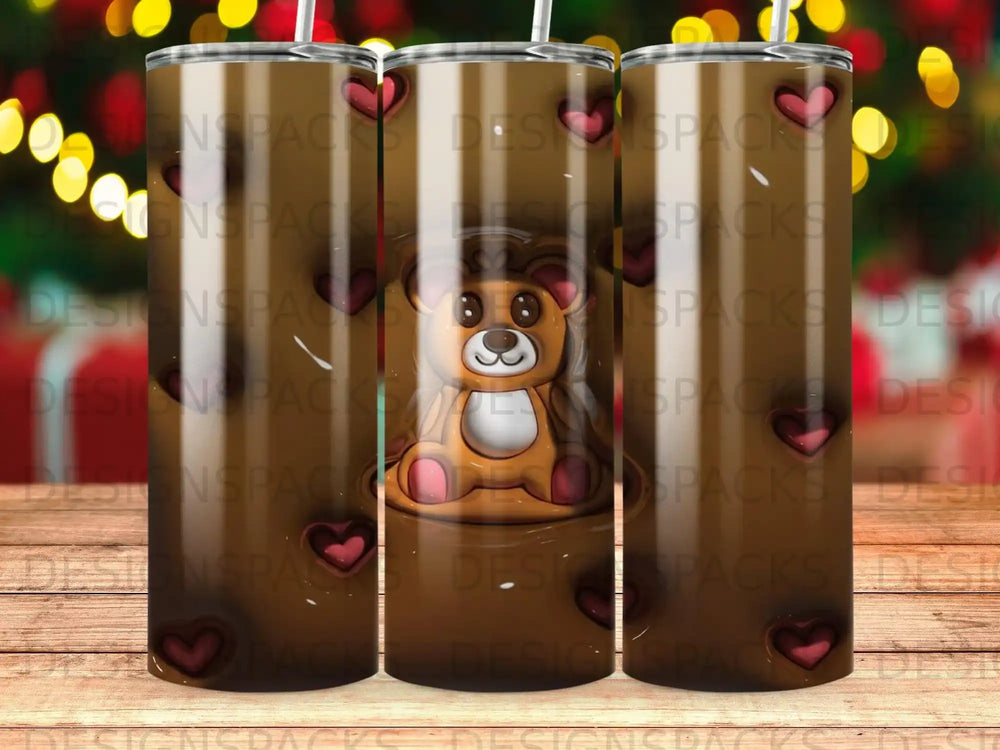 Rich Chocolate Bear Hearts Sweet Holiday Design product type