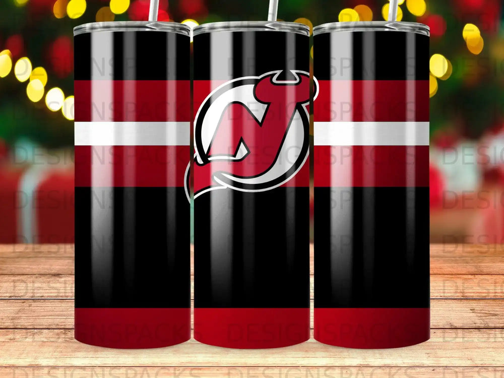 New Jersey Devils Hockey Team Stripes Logo Tumbler product type