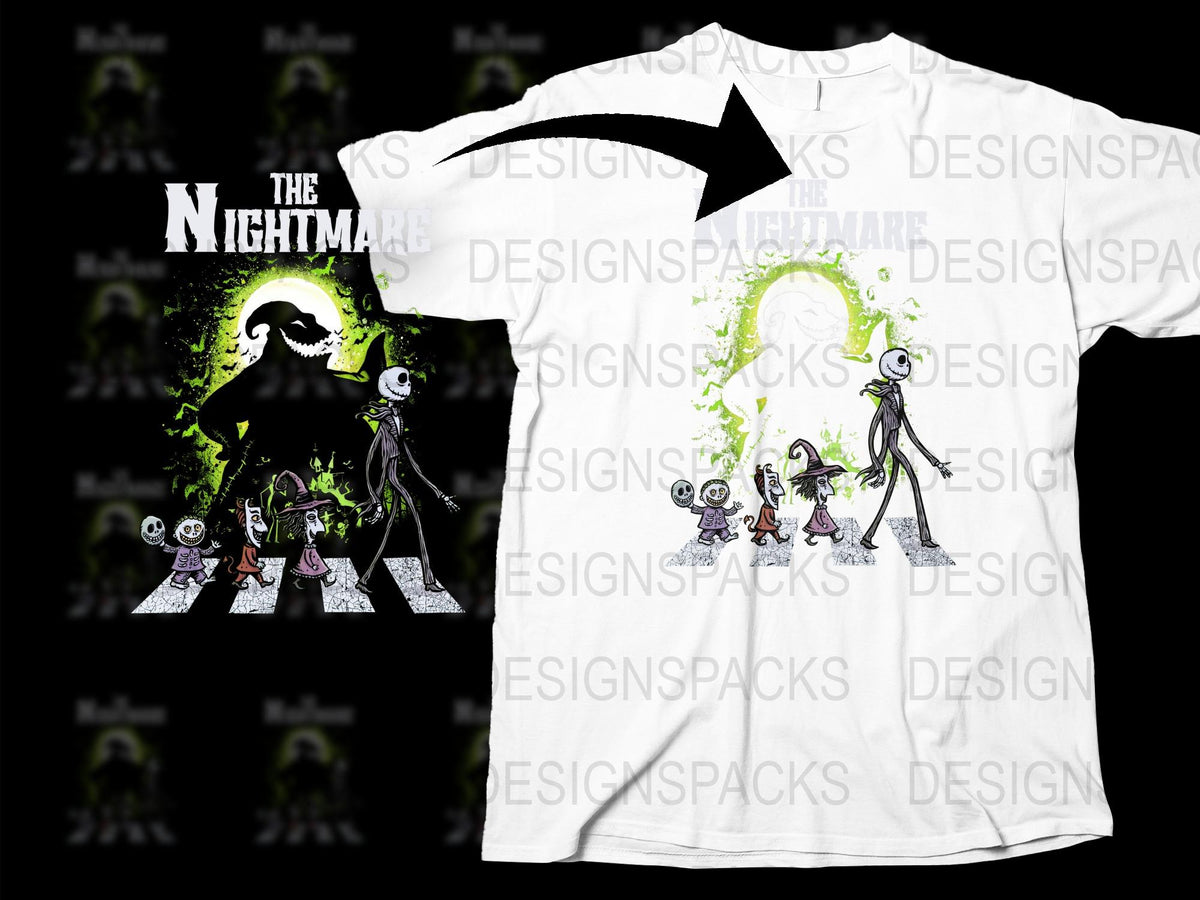 Nightmare Before Christmas T-Shirt, Jack Skellington Graphic Tee, Unisex White Cotton Shirt
