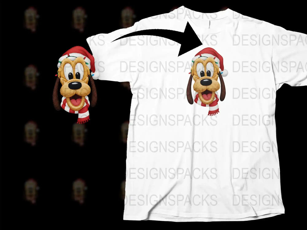 Cute Dog T-Shirt with Red Scarf, Fun Animal Graphic Tee, Unisex Adult Clothing, Gift Idea