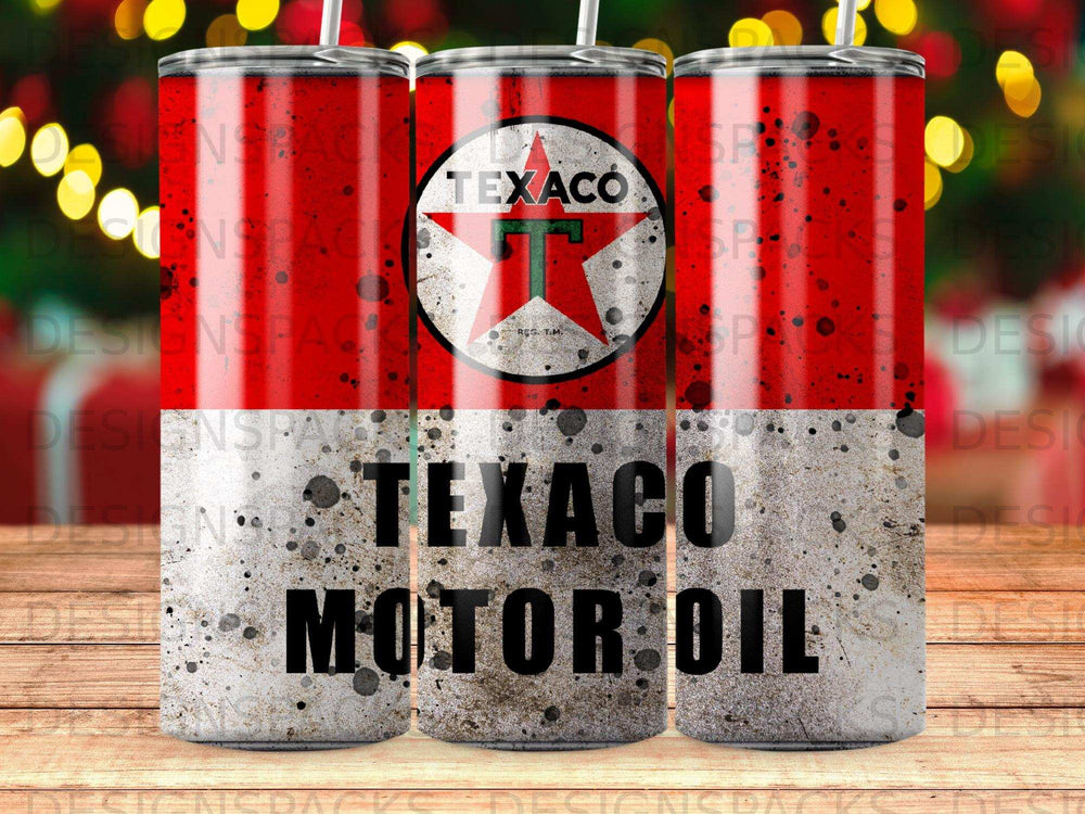 Texaco Motor Oil Red White Distressed Design product type