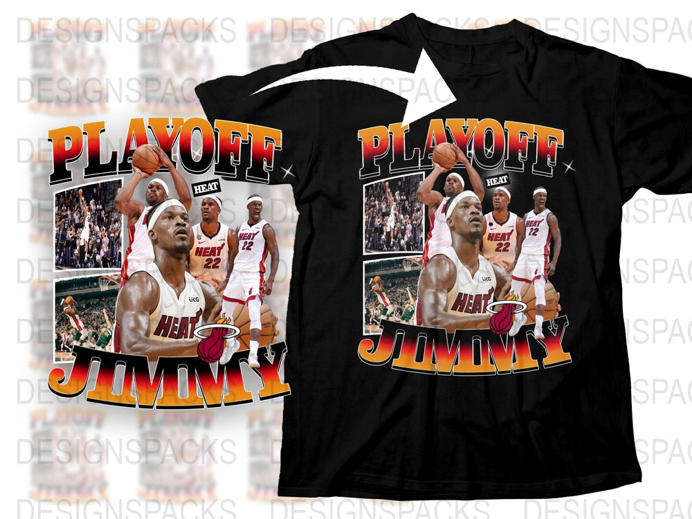 Jimmy Playoff Graphic T-Shirt, Miami Basketball Star Design, Fan Apparel, Sports Tee, Collector Item, Gift for Sports Enthusiast