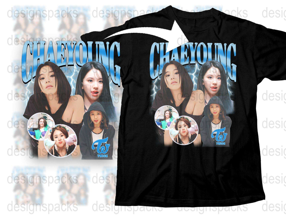 Kpop Star Chaeyoung Fan T-Shirt, Multiple Poses Graphic Tee, Music Pop Idol Shirt, Unique Gift for Fans