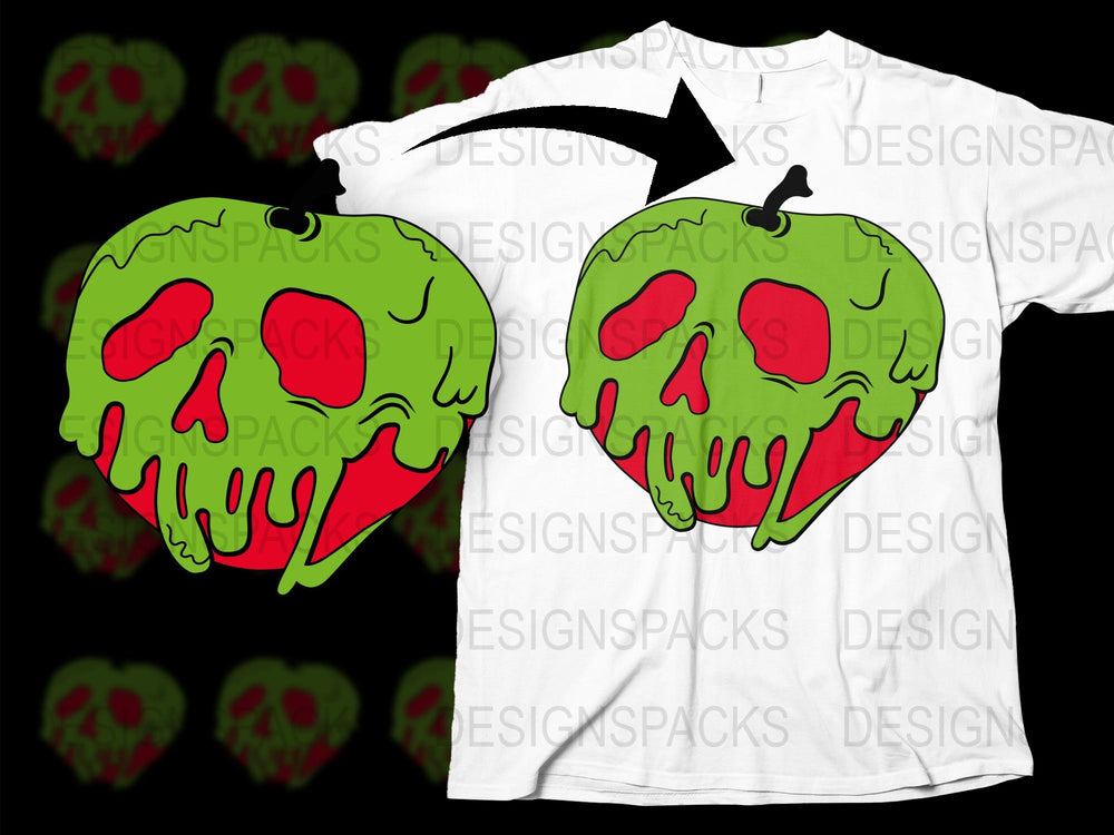 Neon Green and Red Skull Graphic T-Shirt, Trendy Unisex Streetwear Tee, Bold Cotton Shirt
