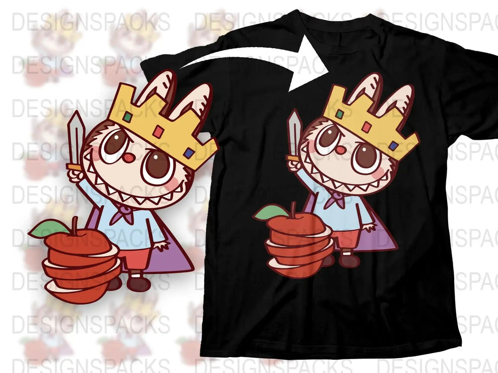 Cartoon King Characters T-Shirt, Funny Royalty Graphic Tee, Casual Fashion Top for All Ages