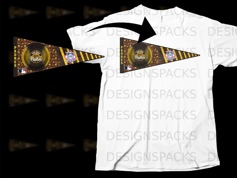 San Diego Padres Baseball Team T-Shirt Design Product