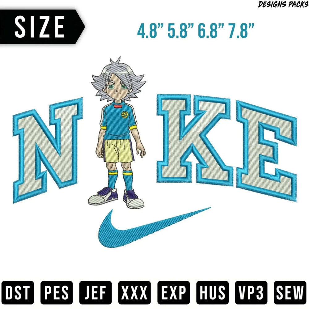 Nike logo with character, available in four sizes and multiple file formats.