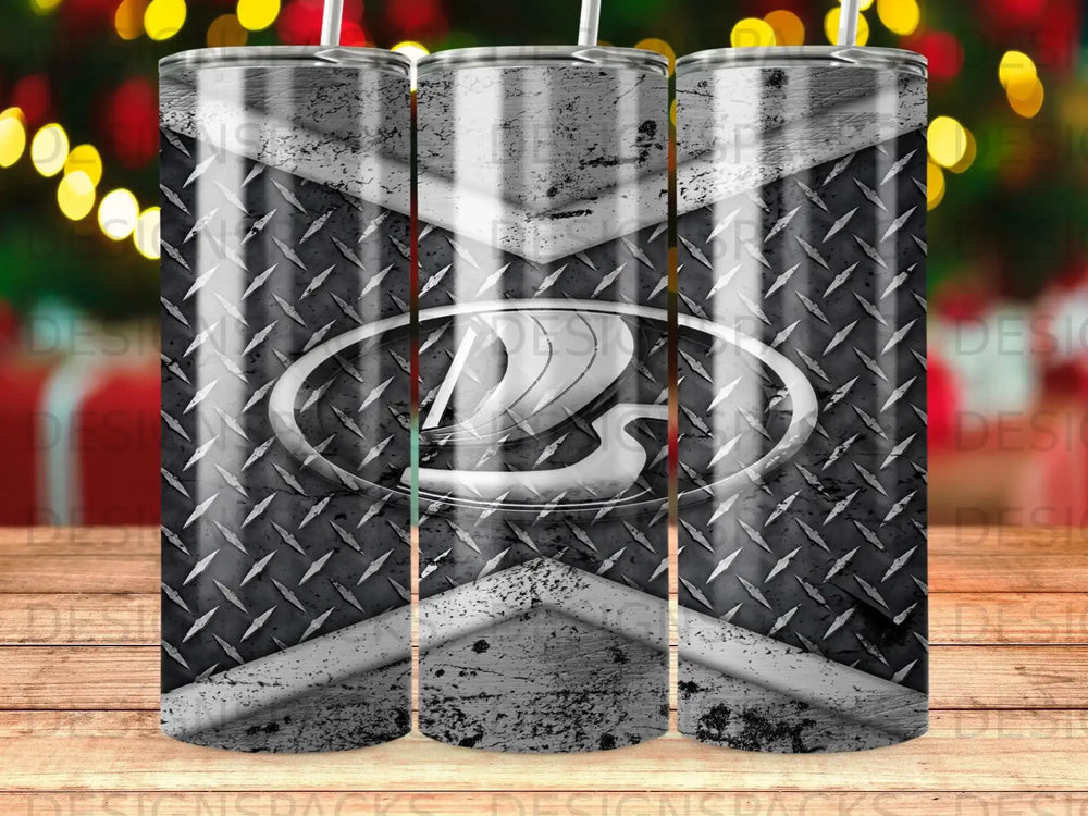 Lada Logo Metallic Diamond Plate Pattern Tumbler product type