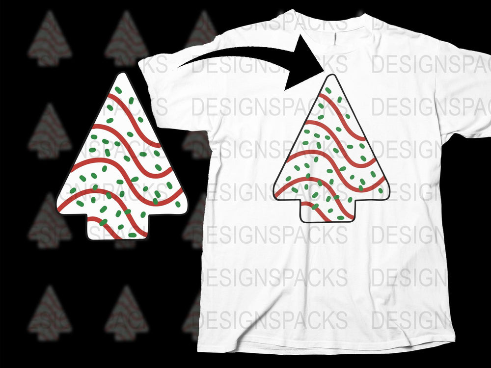 Festive Christmas Tree T-Shirt, Holiday Graphic Tee, Unisex White Cotton Shirt with Colorful Print