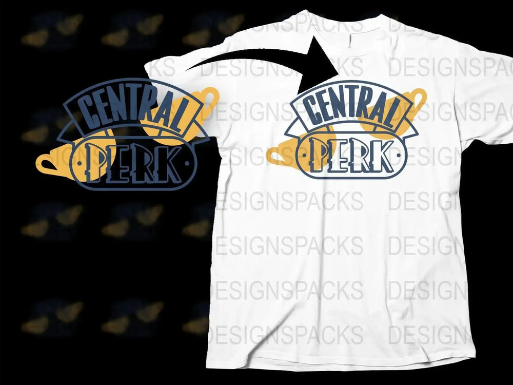 Celebrate Iconic TV Series with Central Perk Png Digital Download