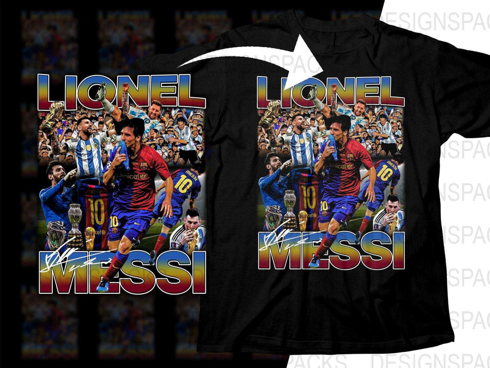 Celebrate The Legacy Iconic Lionel Messi Soccer Png Digital Download