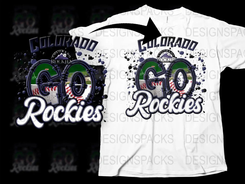 Celebrate Your Team Spirit with Colorado Rockies Png Digital Download