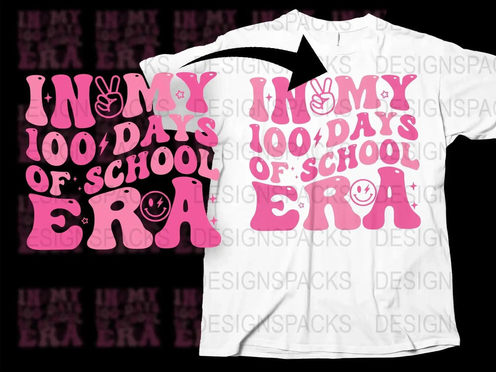 Celebrating 100 Days Of School Era Graphic Png Digital Download