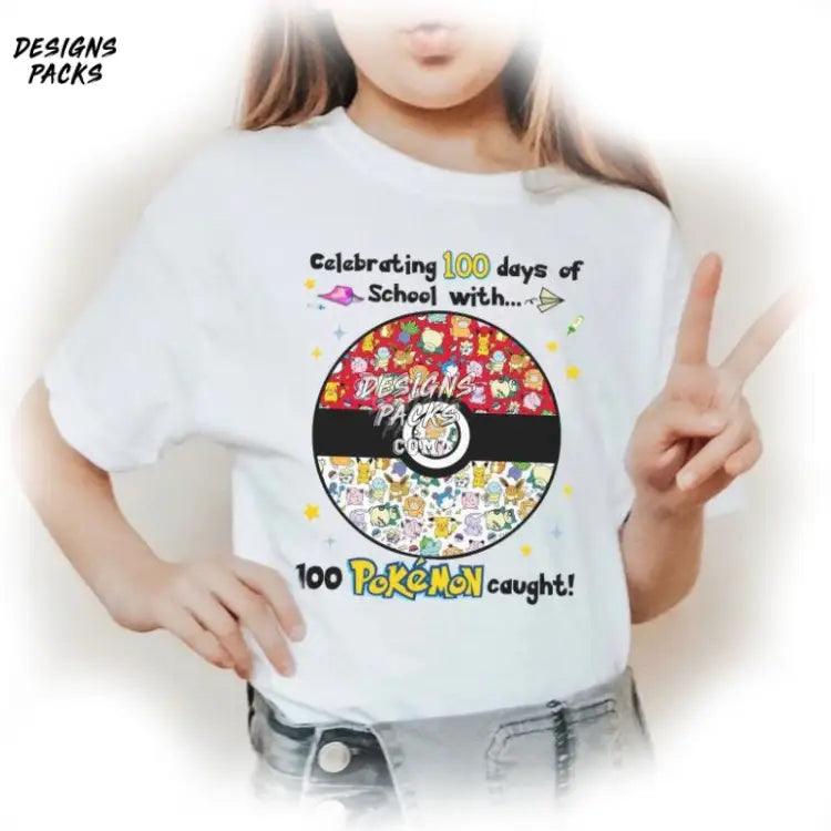 Celebrating 100 Days Of School Pikachu Me Png Design