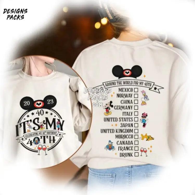 Celebrating My 40Th Birthday Team Trip Mickey It’s Png Design
