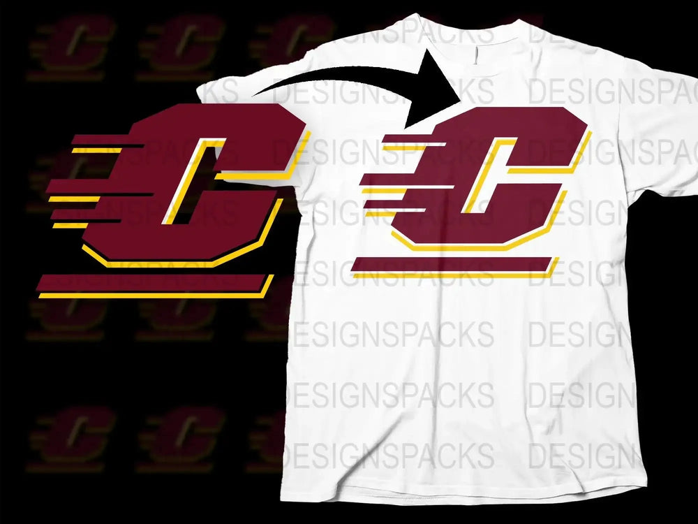 Central Michigan Chippewas College Football Png Digital Download