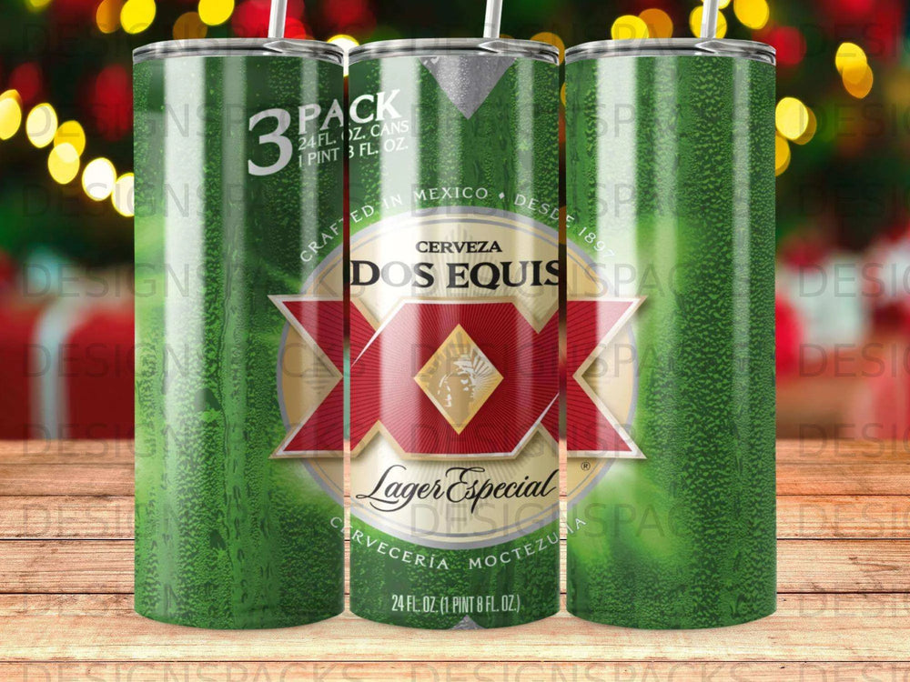 Cerveza Dos Equis Lager Especial Tumbler Digital Wrap Design