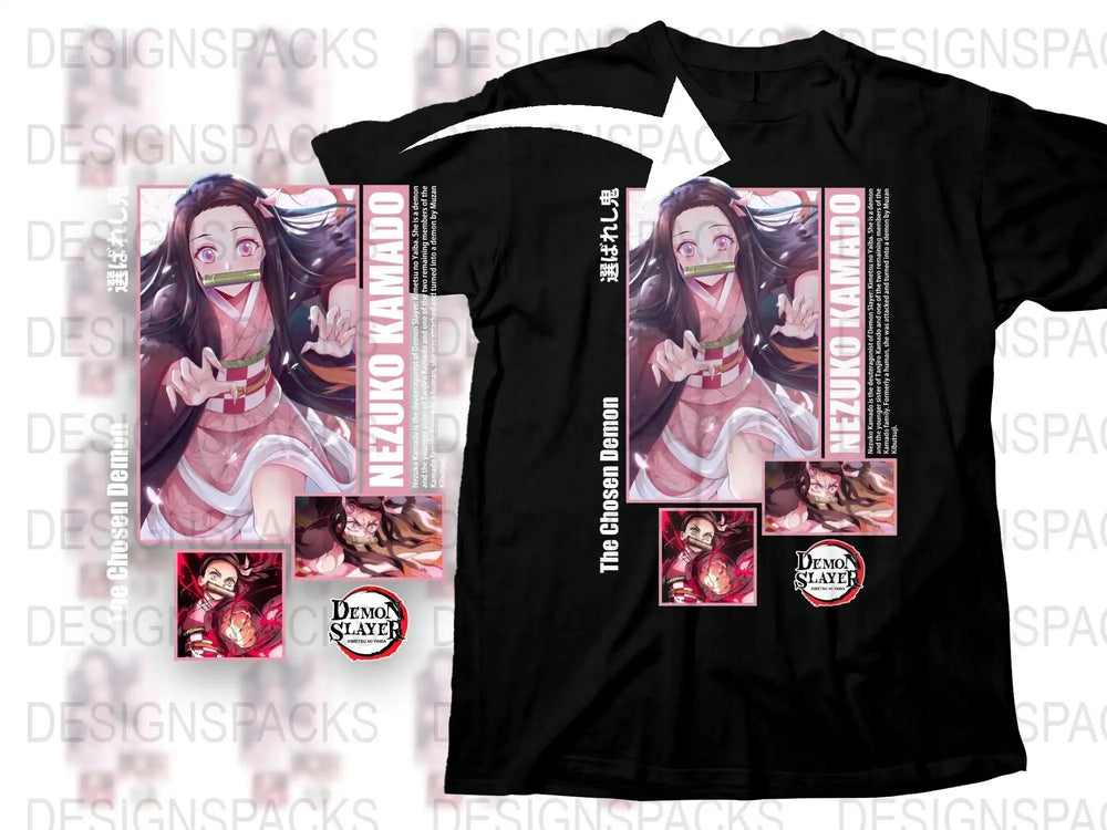 Demon Slayer Nezuko Kamado Anime T-Shirt, Manga Graphic Tee, Unisex Cotton Shirt, Fan Gift Idea, Japanese Art Style Clothing