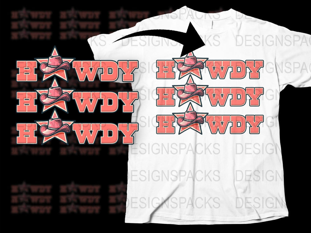 Texas Style 'Howdy' T-Shirt with Red Star Graphic, Unisex Casual Tee, Southern Charm Apparel