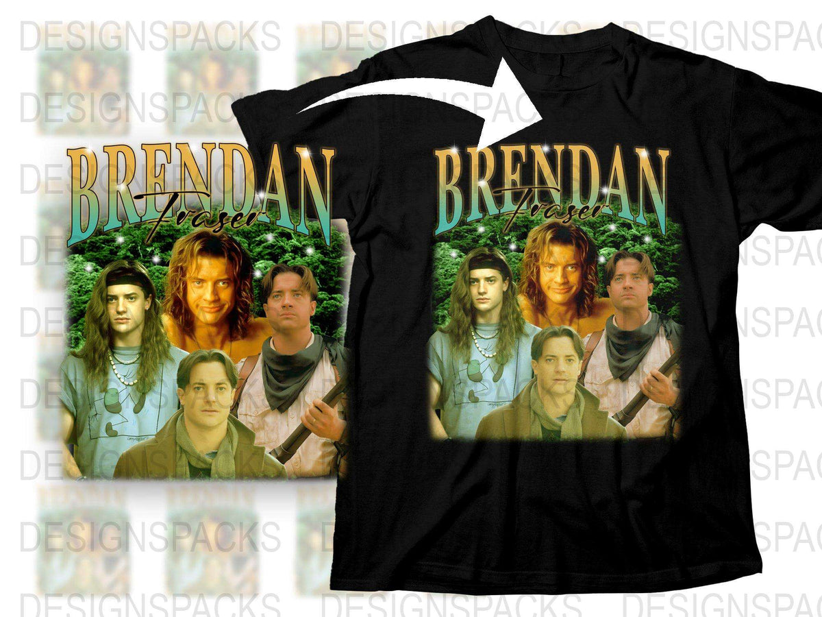 Vintage Brendan Fraser Movie Graphic T-Shirt, 90s Retro Style Tee, Classic Film Fan Apparel